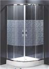 frosted glass sliding shower cabin with shower tray